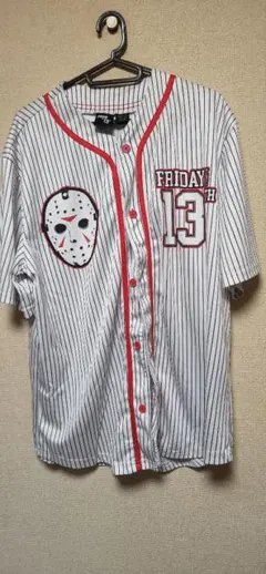 13日の金曜日 ベースボールシャツ ホワイト Mサイズ