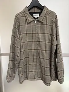 チェック柄 ジッパー付きジャケット