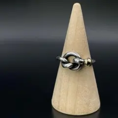 old Tiffany フックアンドアイ リング シルバーゴールド コンビ 7号
