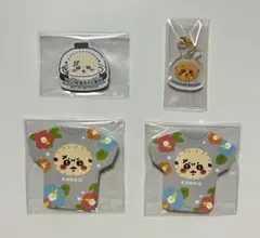 ちいかわ　ラッコ　Tシャツ型缶バッジ・ミニアクリルチャーム・くら寿司マグネット