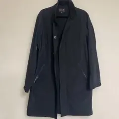 agnes b.ステンカラーコート ブラック 50 SOLOTEX ロングコート