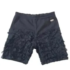 未使用品 メゾピアノ フリル付きスパッツ 黒 120cm