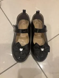ブラックフォーマルシューズ リボン付き