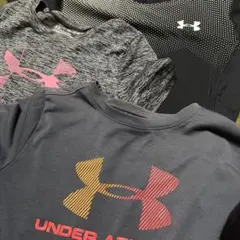 UNDER ARMOUR YLG Tシャツ グレー/オレンジ/赤