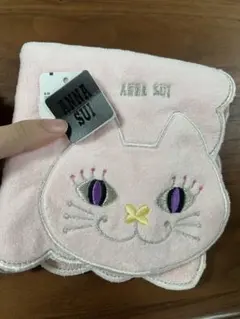 ANNA SUI 猫の顔デザイン ハンカチ