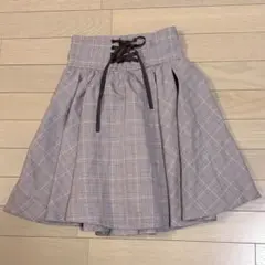 INGNI スカート ブラウン チェック リボン 春服