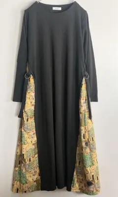 グラニフ graniph クリムト 接吻 サイドスリットワンピース