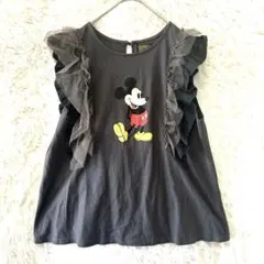 MARKEY'S ゆったり目サイズ ミッキーマウス フリルチュールTシャツのサムネイル