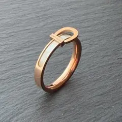 馬蹄リング ベルト＊サージカルステンレス＊ホースシュー＊インデックスリング＊馬蹄