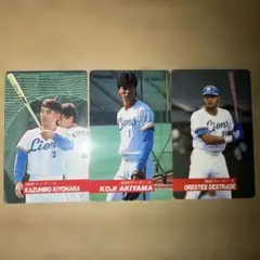 カルビープロ野球チップス　西武ライオンズ 清原秋山デストラーデ3枚セット