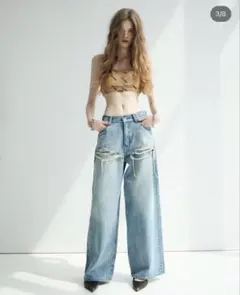 重盛さと美 ANGEL Super Baggy Fit Jeans - メルカリ