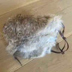 ファーとレザーのショルダーバッグ