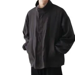 エプノック スタンドネック L ミリタリブルゾン チャコールグレー