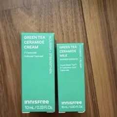 innisfree グリーンティーセラミド 化粧水、クリームトライアルセット