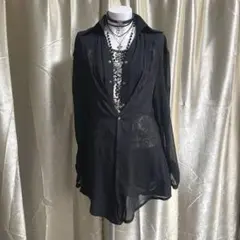 オッズオン シアーシャツ 透け感 archive ダークコア grungeのサムネイル
