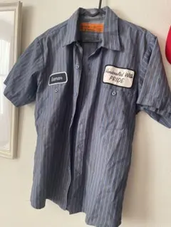 SoftTEX ストライプ ワークシャツ Lサイズ