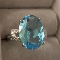 在庫値下げ出品★極綺麗、ブルートパーズリング