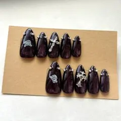 ハンドメイド マグネットネイルチップ 10個セット 地雷系