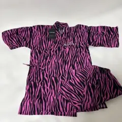 新品 GRAN EGOIST 甚平 ゼブラ柄 パープル キッズ
