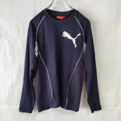 PUMA プーマ　メンズ　スポーツシャツ　ネイビー　S