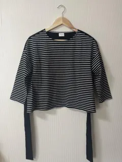 URBAN RESEARCH DOORS ボーダーTシャツ 7分袖リボン