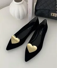 2wayメタルハートパンプス