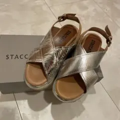 スタッカート STACCATO レディース厚底サンダル シルバーのサムネイル