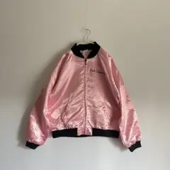 90s~ ヴィンテージ 古着 y2k スカジャン ナイロンジャケット ピンク 桃のサムネイル
