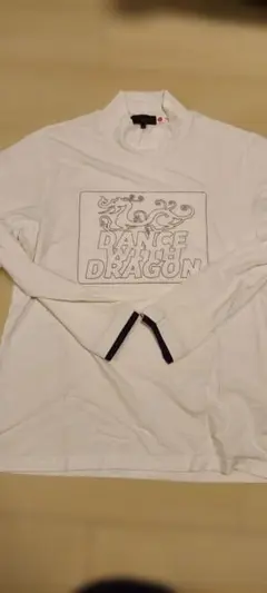 柔らか素材　Dance with Dragon モックネックシャツ　３　白