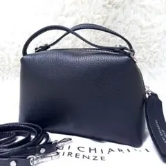 未使用級 ヘレンカミンスキー ショルダーバッグ レザー ロゴボタン 斜 