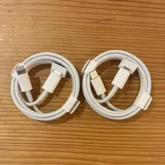 iPhone付属品 純正 タイプCライトニングケーブル Apple正規品 ×2