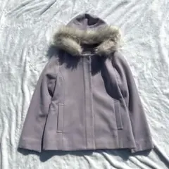 【美品】GLACIER コート　パープル　ビジネス　カジュアル