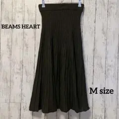 【BEAMS HEART】レディースロングスカート【M】茶色の無地 ウエストゴム
