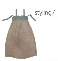 Styling キャミワンピース/1/レーヨン/KHK/千鳥格子