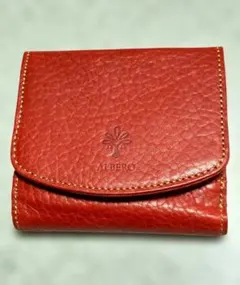 【 新品未使用】 ALBERO アルベロ 三つ折り財布 レッド 本革のサムネイル