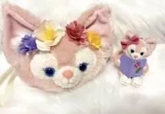 ダッフィーフレンズ リーナベル　ポシェット ぬいぐるみバッジ