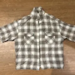 GU チェックシャツ ベージュ