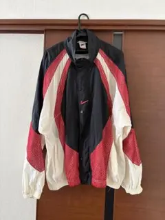 Nike ナイロンジャケット ブラック/ホワイト/レッド　25年前の商品！！
