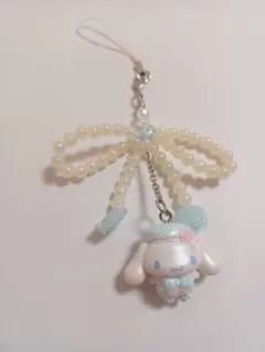 サンリオ　ホワイトフリル　シークレットストラップ　シナモロール