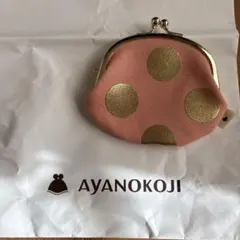 AYANOKOJI ピンク ゴールドドット ポーチ