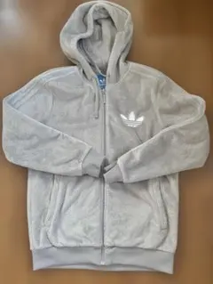 adidas フリースジャケット グレー M