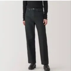 無印良品 木の実から作ったカポック混デニムストレートパンツ　71cmのサムネイル