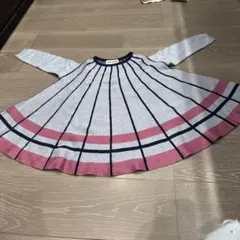 Ami Amie ニット フレアトップス 長袖 グレー ピンクのサムネイル