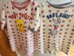 BABY TWEETY & BABY BUGS ロンパース　2枚組