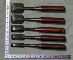 刻字用ノミ 　外丸5本セット