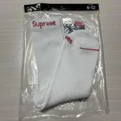 シュプリーム　Hanes Crew Socks 白1足（左右2枚）