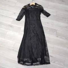 Cinderella　パーティドレス　黒　ロング　ワンピース　レース