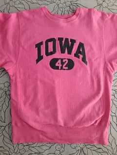 美品！　USA製　リバースウィーブ　90s チャンピオン　ピンク　L