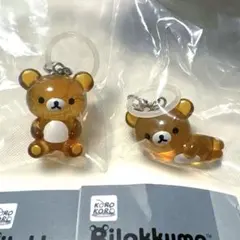 リラックマ　クリアマスコットチャーム　めじるしアクセサリー