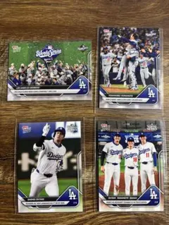 ロサンゼルス・ドジャース トレーディングカード4枚セット　受注限定品
